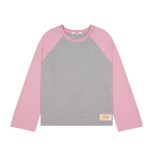 Crew Raglan Jersey Grey/Pink | CHECKS DOWNTOWN