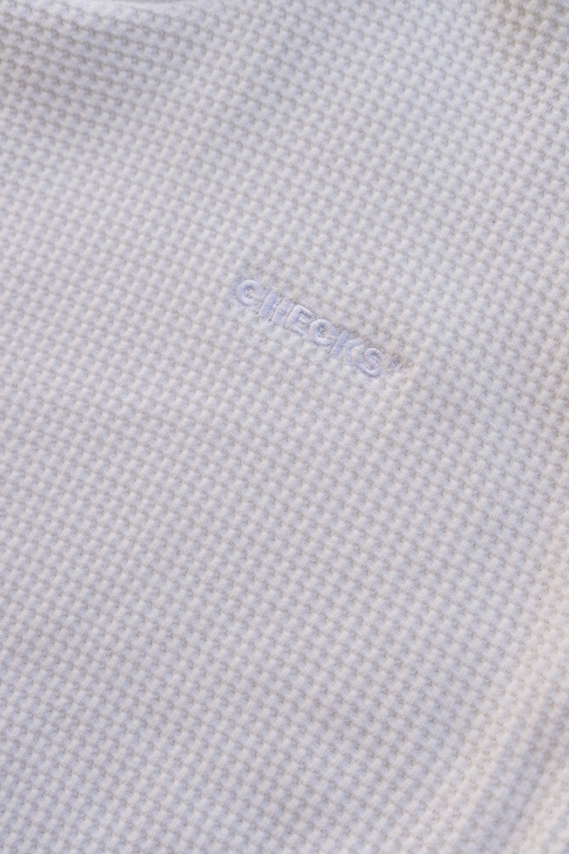 Idle Waffle Top White | CHECKS DOWNTOWN