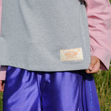 Crew Raglan Jersey Grey/Pink | CHECKS DOWNTOWN