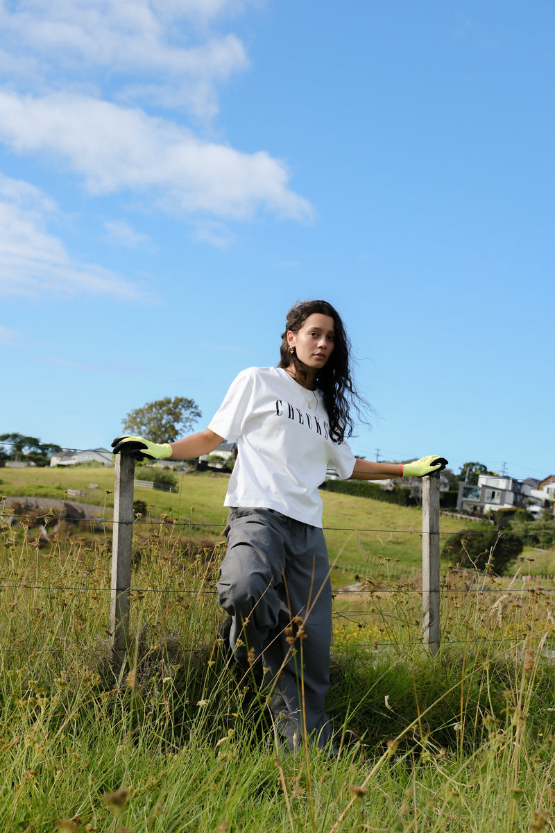 Dptmnt Tee White | CHECKS DOWNTOWN