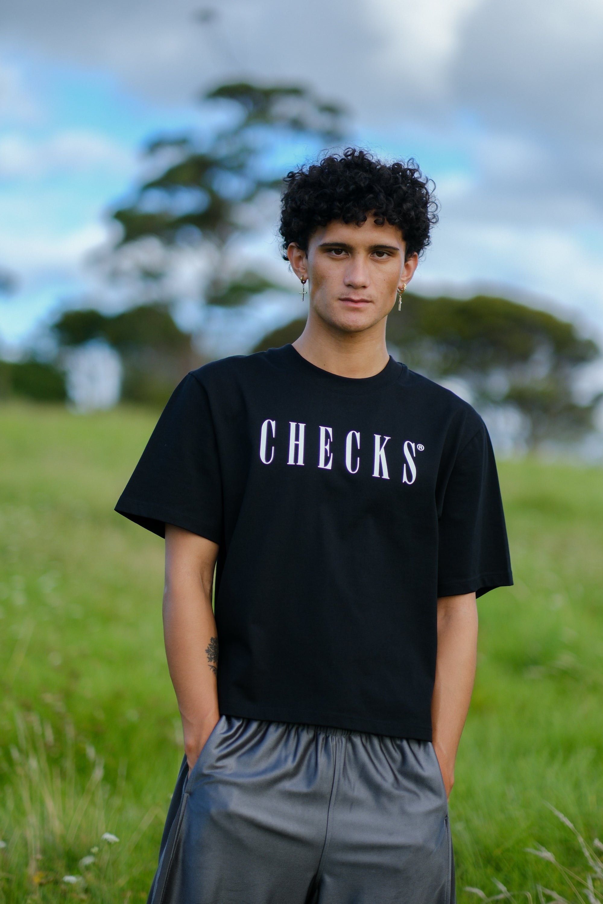 Dptmnt Tee Black | CHECKS DOWNTOWN