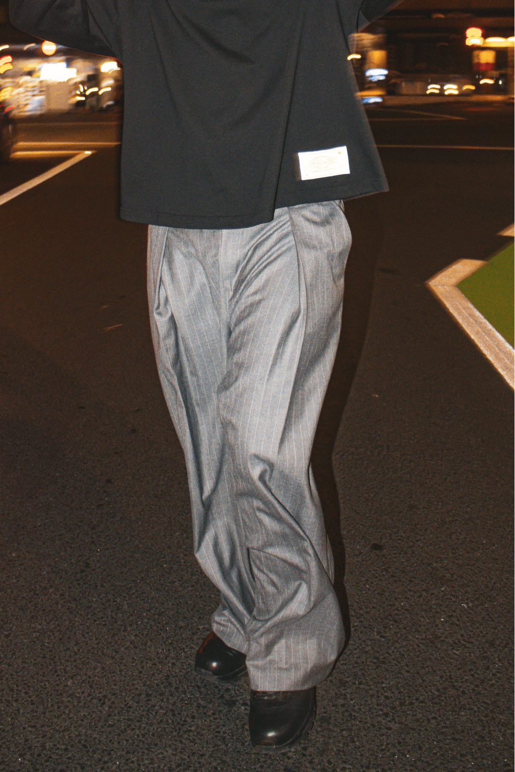 Hakama Pants Charcoal Pinstripe | CHECKS DOWNTOWN