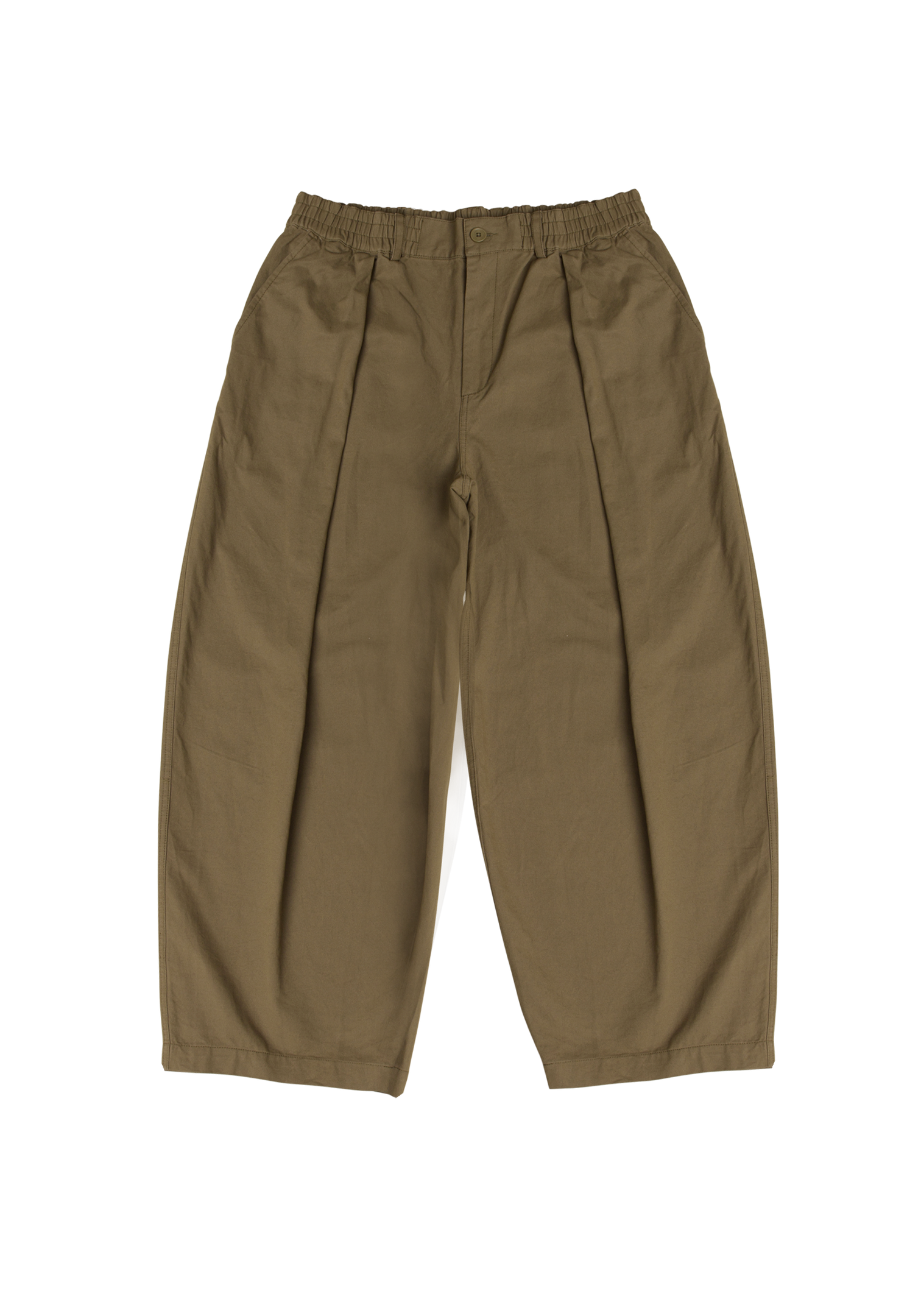 Trousers with Front Overlay in Olive Check