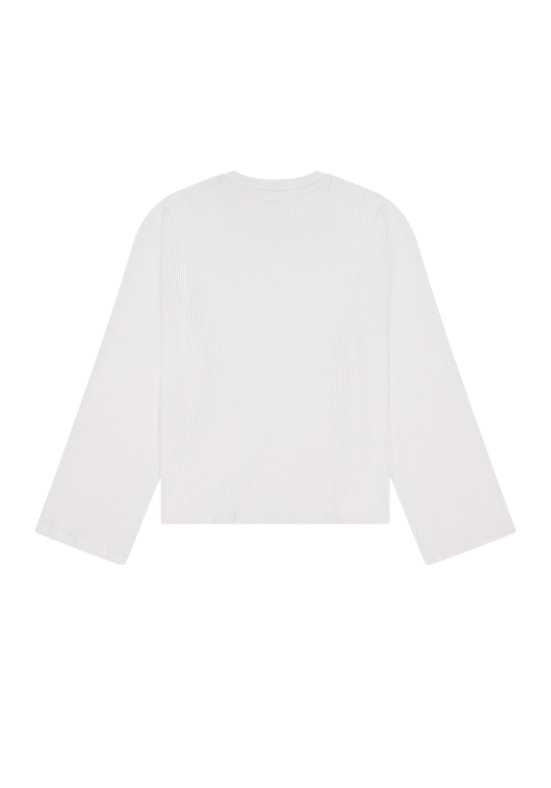 Idle Waffle Top White | CHECKS DOWNTOWN