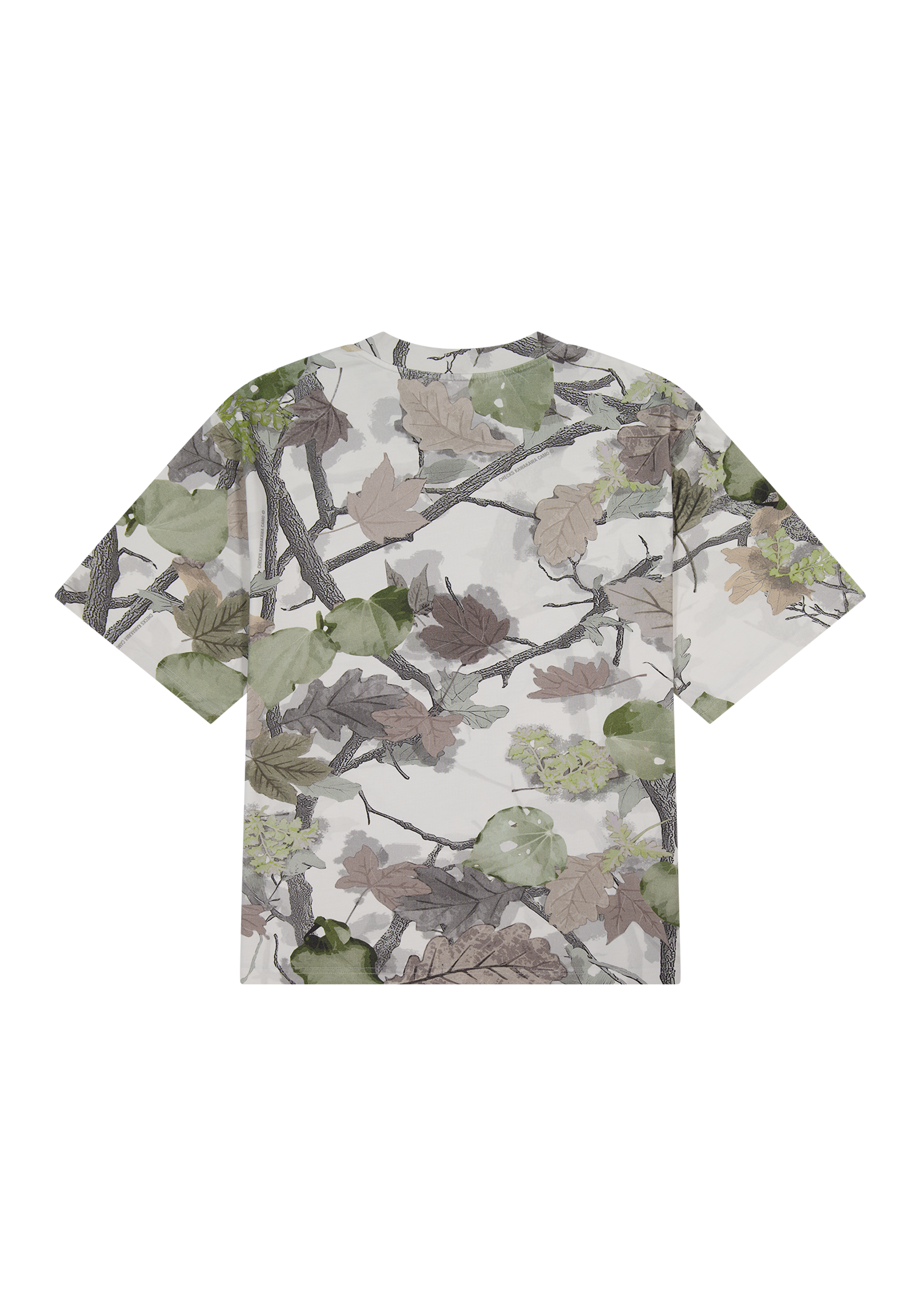 Kawakawa Camo Tee White | CHECKS DOWNTOWN