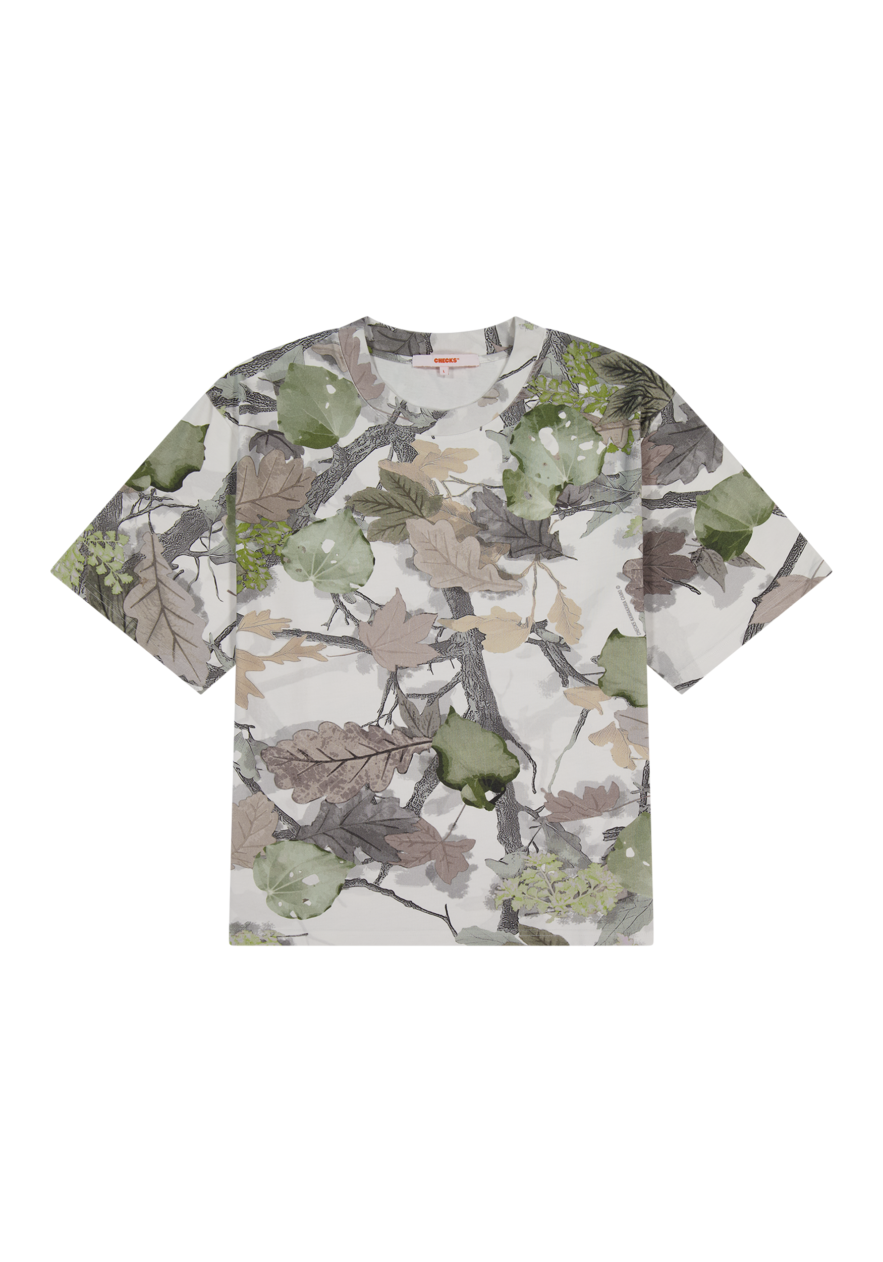 Kawakawa Camo Tee White | CHECKS DOWNTOWN