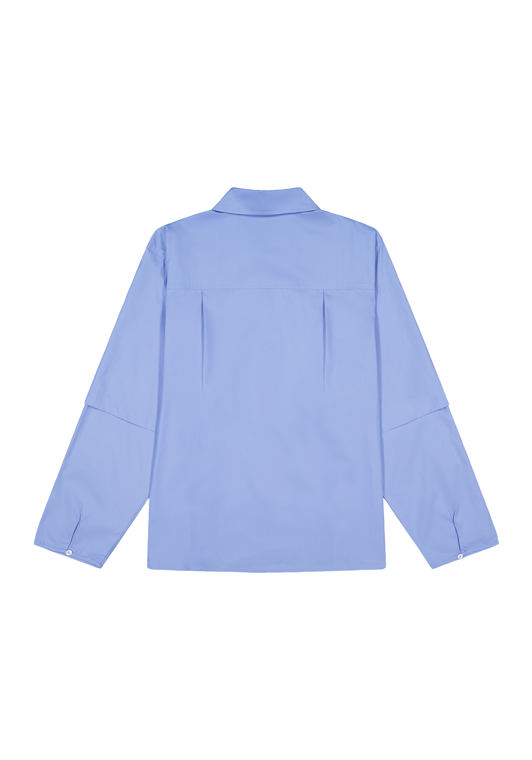 Layered Shirt Solid Blue | CHECKS DOWNTOWN