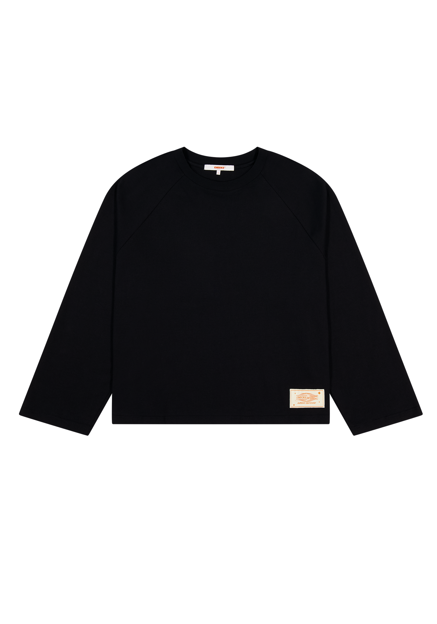 Crew Raglan Black/Black | CHECKS DOWNTOWN