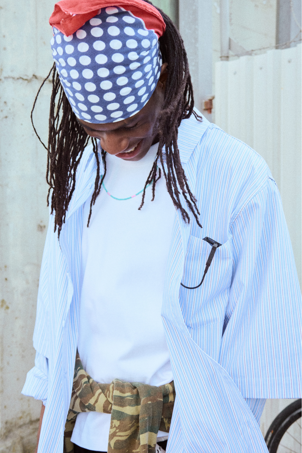 Layered Shirt Blue Stripe | CHECKS DOWNTOWN