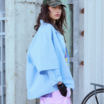 Layered Shirt Solid Blue | CHECKS DOWNTOWN