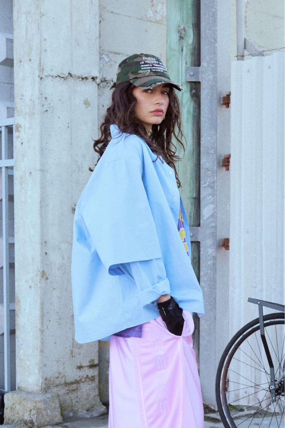 Layered Shirt Solid Blue | CHECKS DOWNTOWN