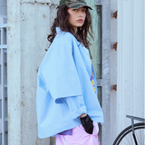Layered Shirt Solid Blue | CHECKS DOWNTOWN