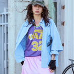 Layered Shirt Solid Blue | CHECKS DOWNTOWN