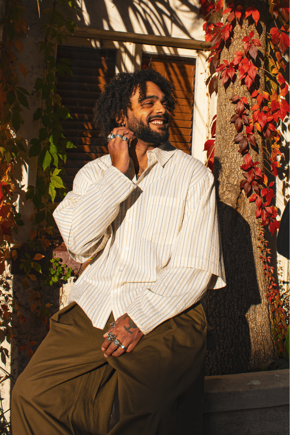 Layered Shirt Cream Stripe | CHECKS DOWNTOWN