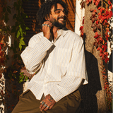 Layered Shirt Cream Stripe | CHECKS DOWNTOWN