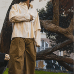 Layered Shirt Cream Stripe | CHECKS DOWNTOWN