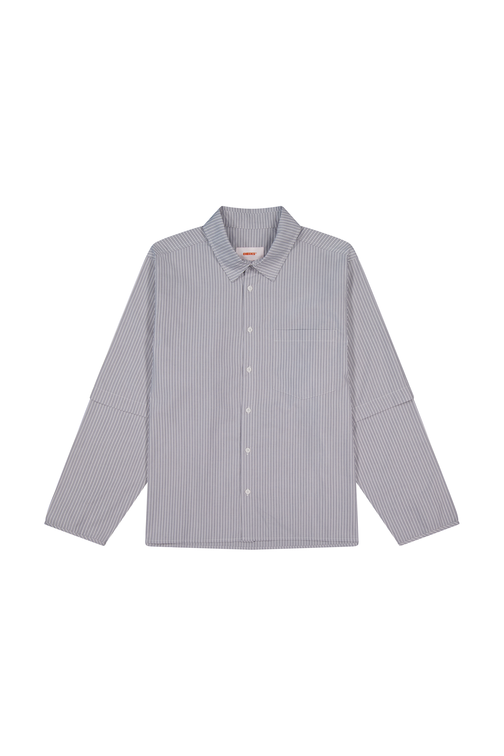 Layered Shirt Grey Stripe | CHECKS DOWNTOWN