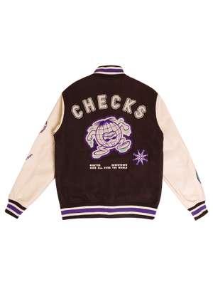 Letterman Jacket Brown/Cream | CHECKS DOWNTOWN