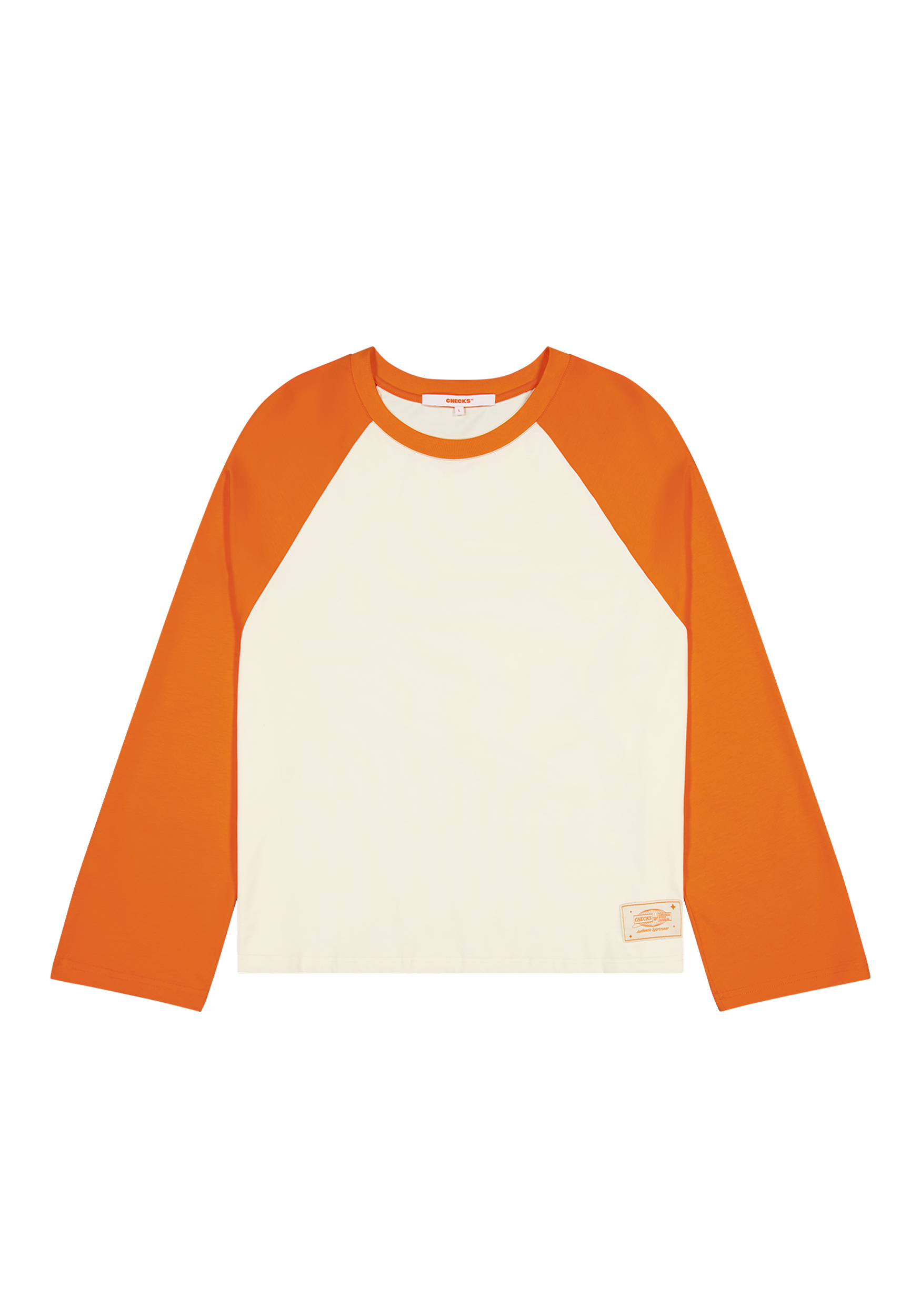 Crew Raglan Jersey Cream/Orange | CHECKS DOWNTOWN