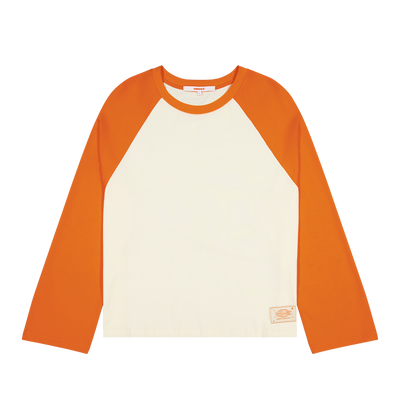 Crew Raglan Jersey Cream/Orange | CHECKS DOWNTOWN