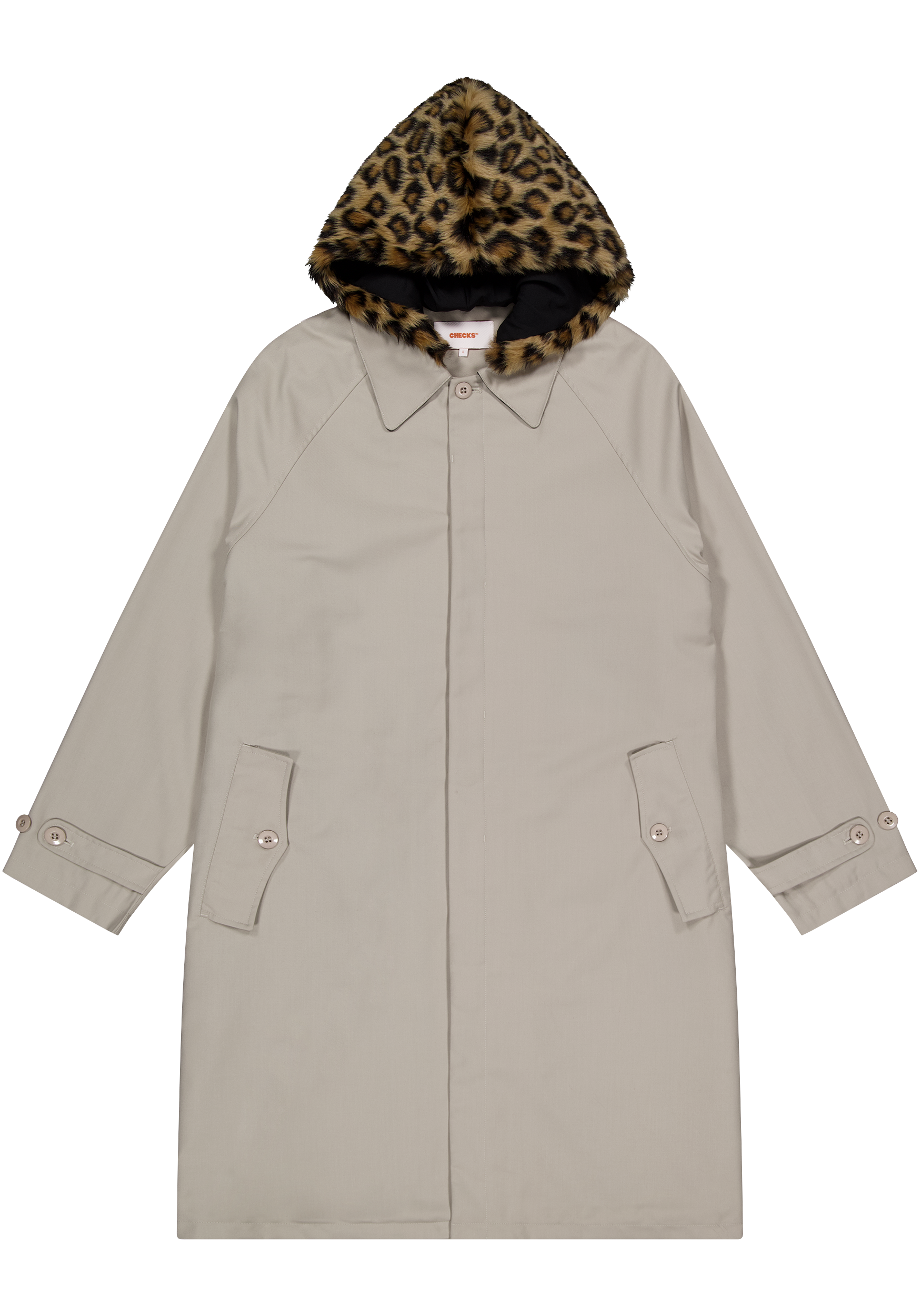 Raglan Overcoat Taupe | CHECKS DOWNTOWN