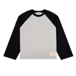 Crew Raglan Ash/Black | CHECKS DOWNTOWN