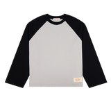 Crew Raglan Ash/Black | CHECKS DOWNTOWN