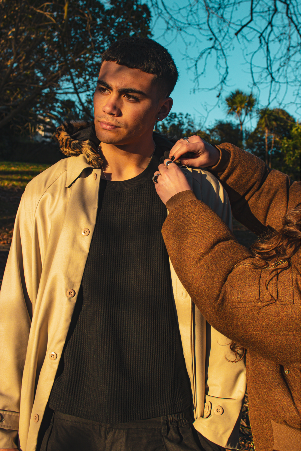 Raglan Overcoat Taupe | CHECKS DOWNTOWN