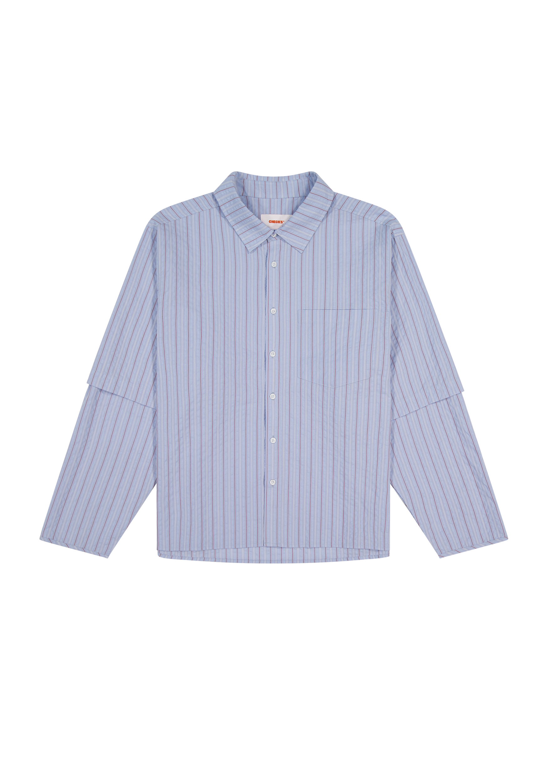 Layered Shirt Blue Stripe | CHECKS DOWNTOWN
