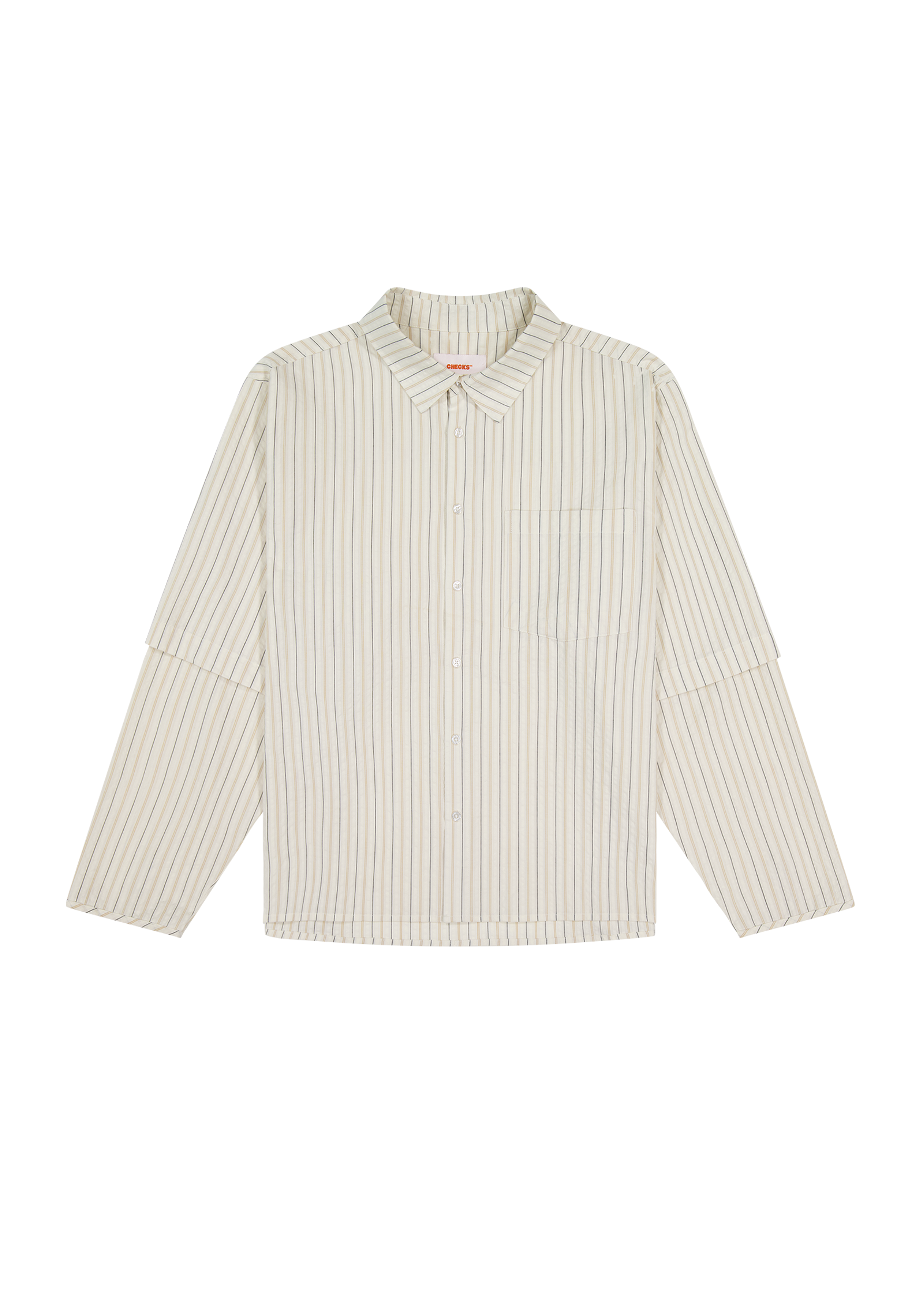 Layered Shirt Cream Stripe | CHECKS DOWNTOWN