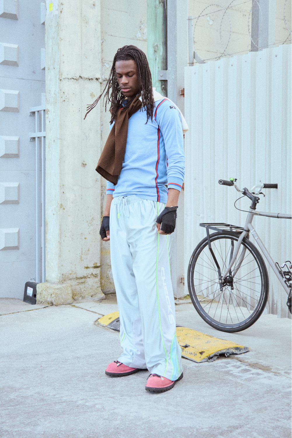 Swisha Track Pants Silver | CHECKS DOWNTOWN