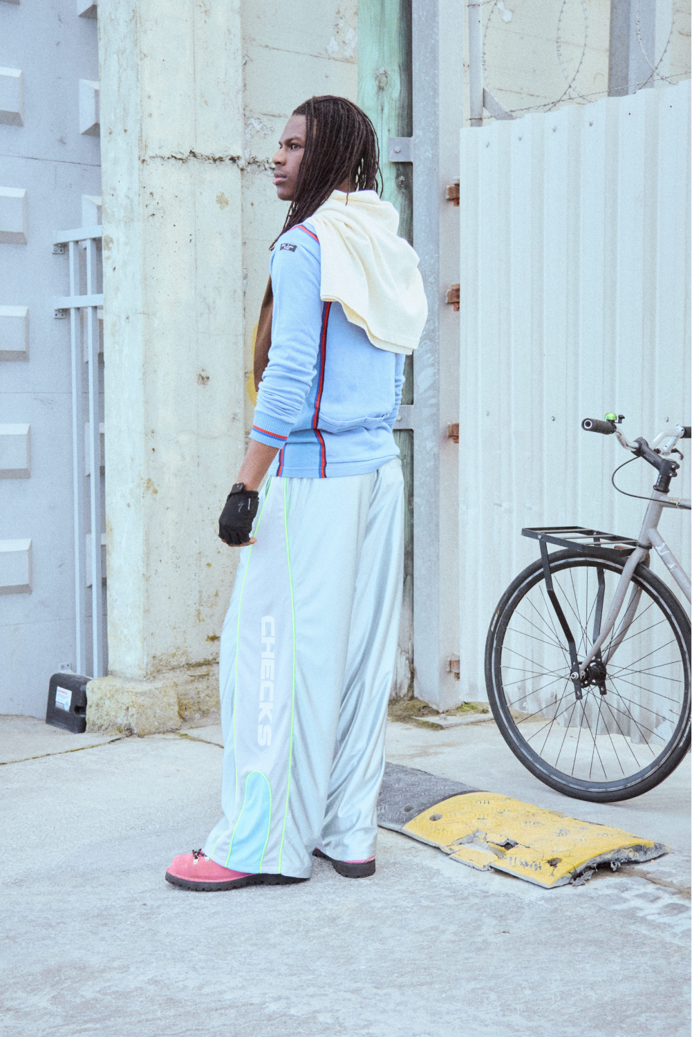 Swisha Track Pants Silver | CHECKS DOWNTOWN