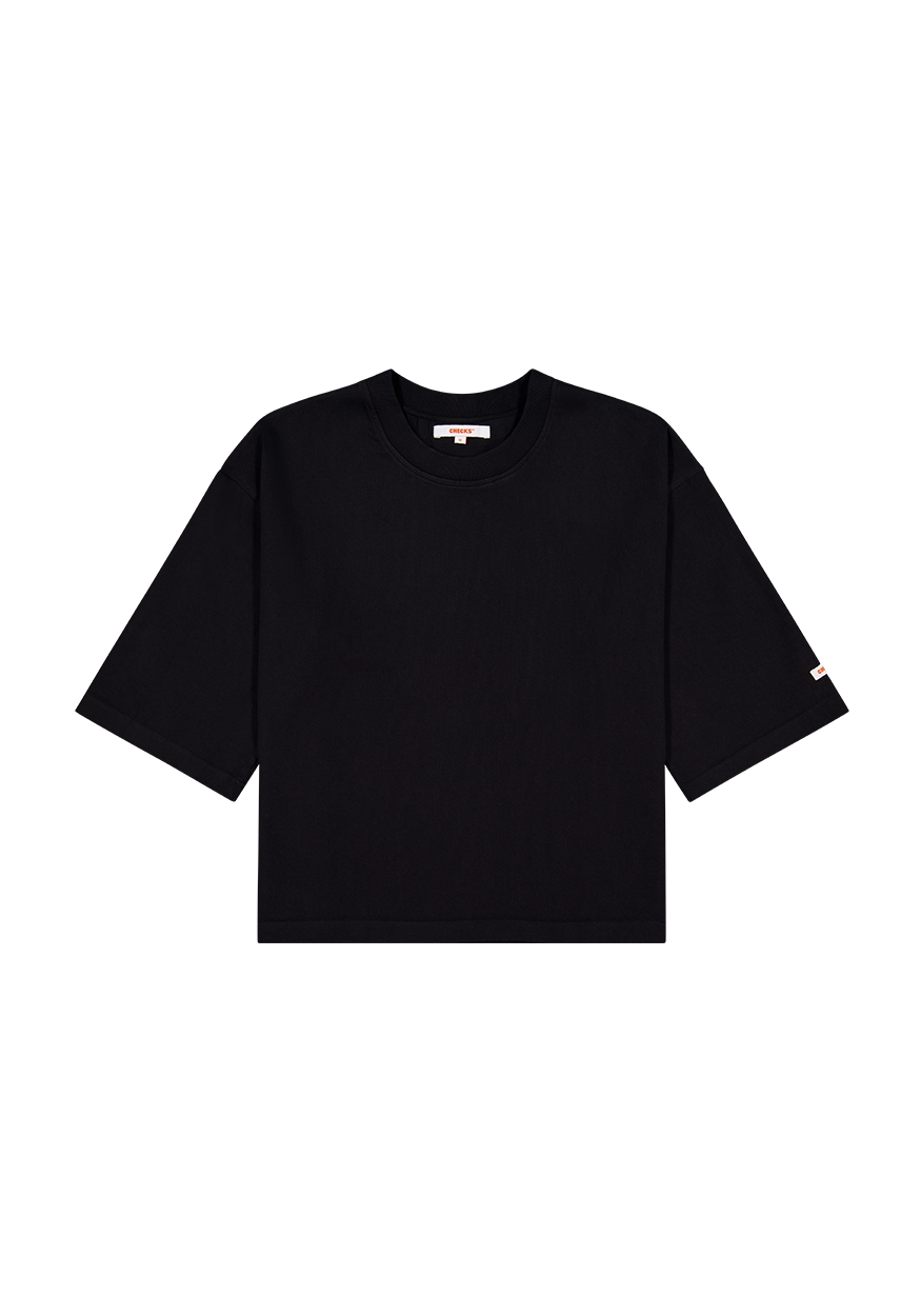 Wide Tee Black | CHECKS DOWNTOWN