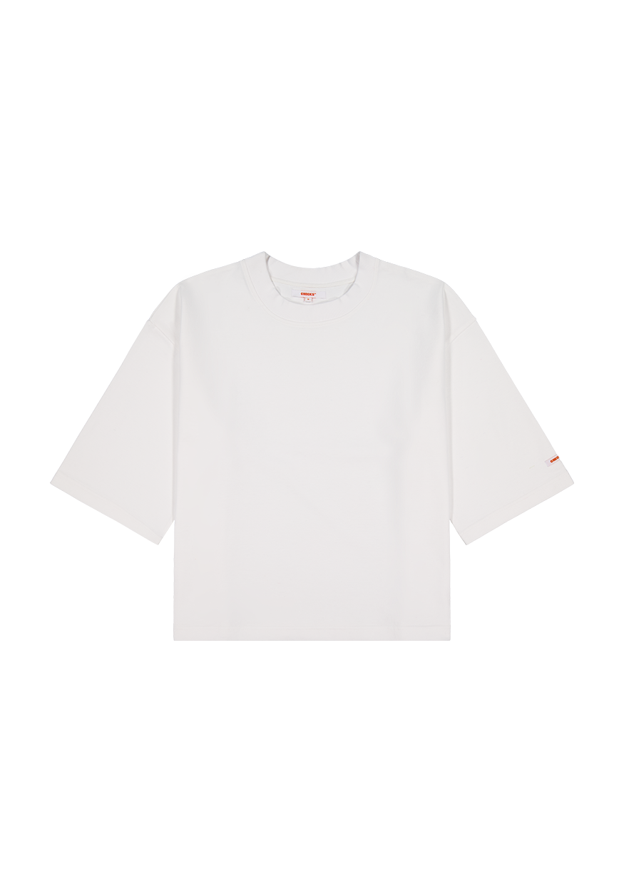 Wide Tee White | CHECKS DOWNTOWN