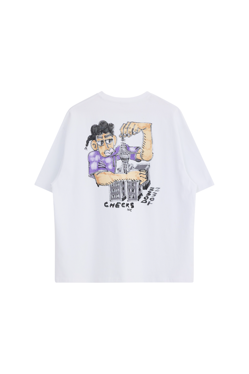 Tower T-shirt White | CHECKS DOWNTOWN