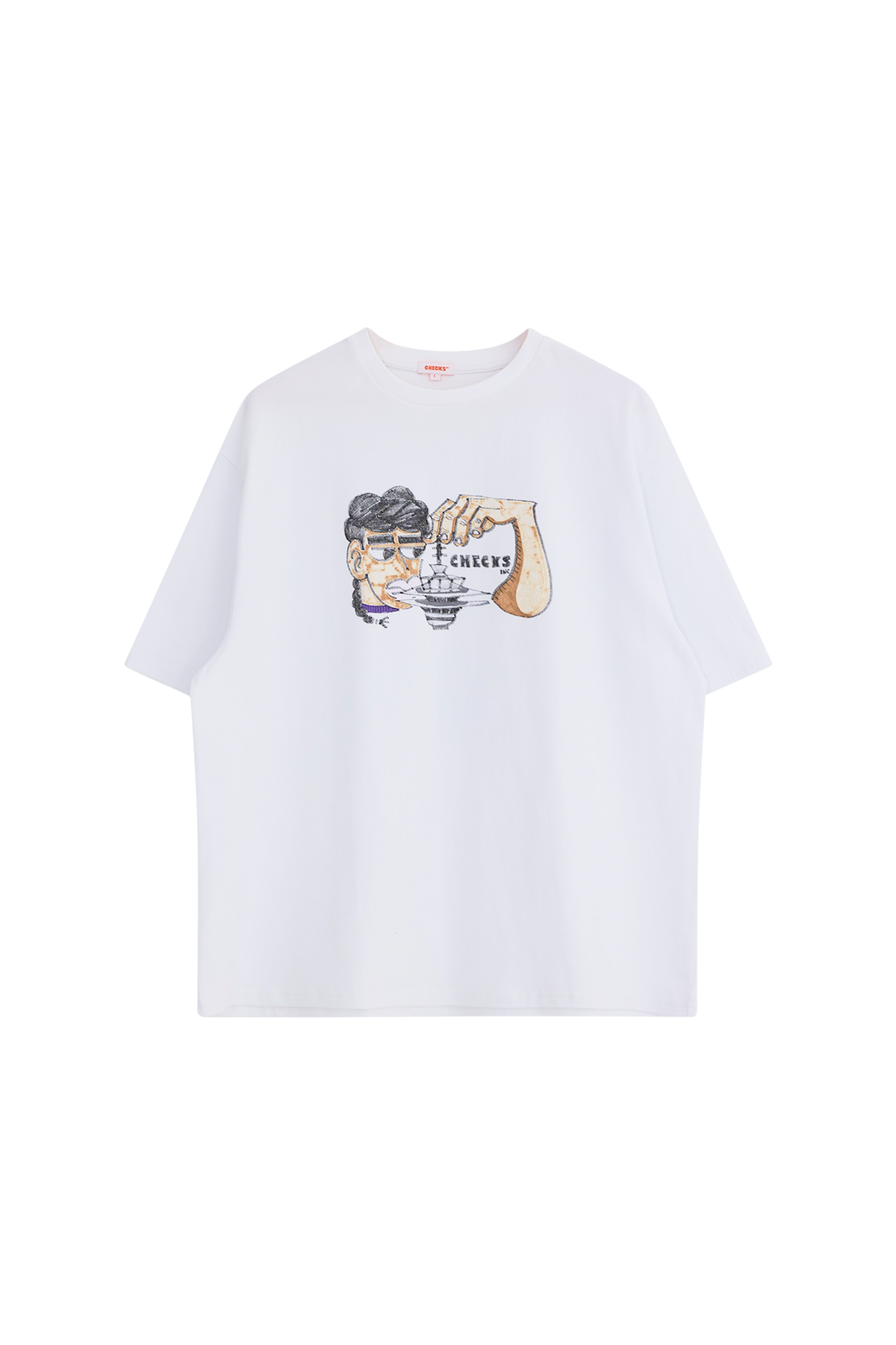 Tower T-shirt White | CHECKS DOWNTOWN