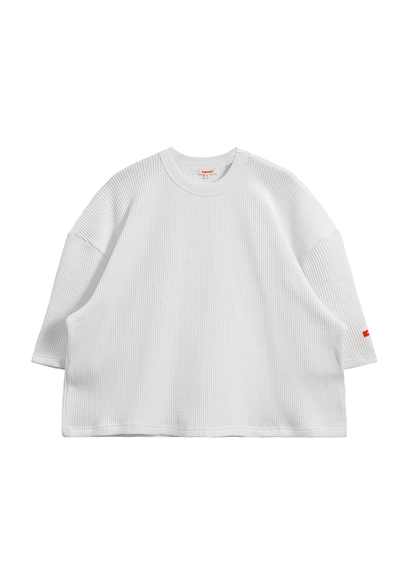 Waffle Tee White | CHECKS DOWNTOWN