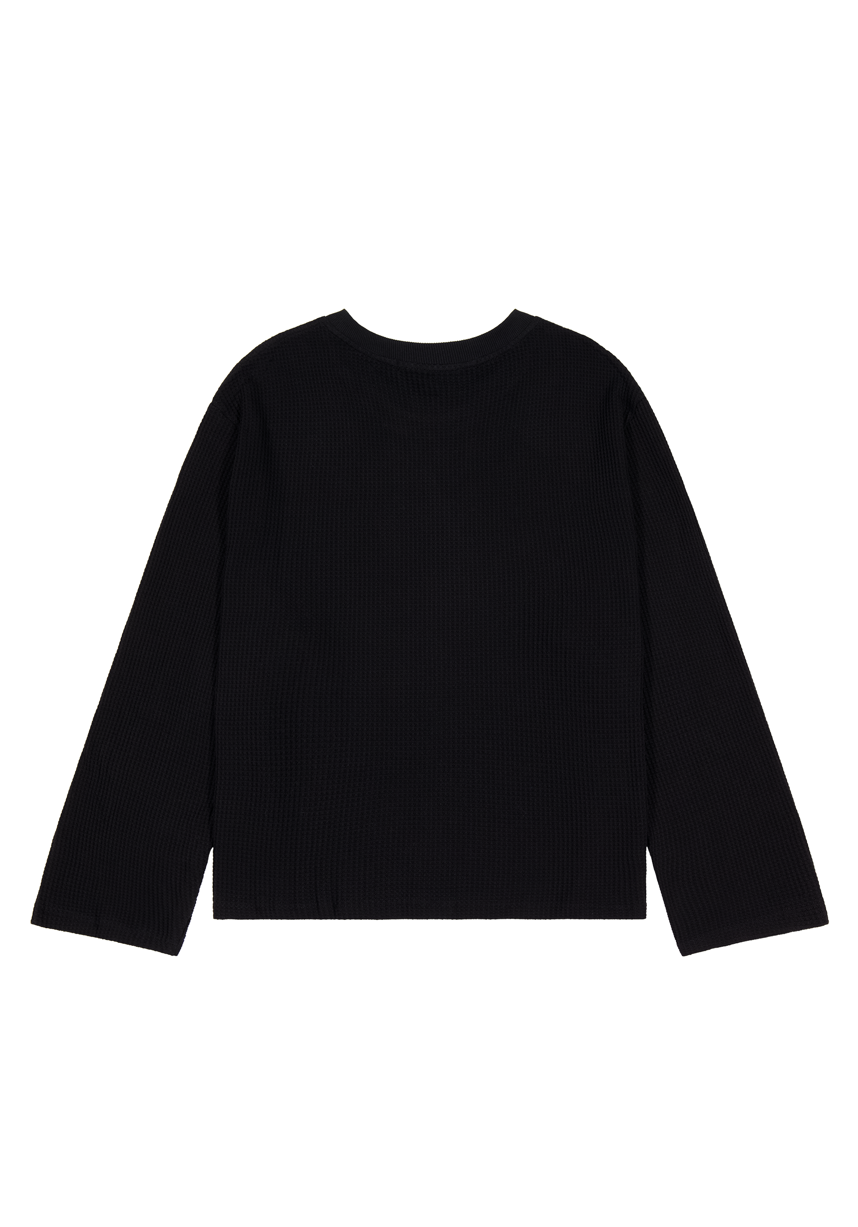 Idle Waffle Top Black | CHECKS DOWNTOWN