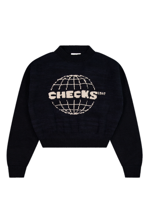 Globe Hand-Knit Jumper Black | CHECKS DOWNTOWN