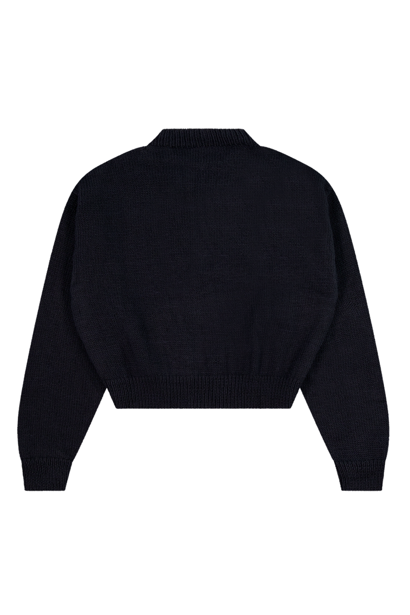 Globe Hand-Knit Jumper Black | CHECKS DOWNTOWN