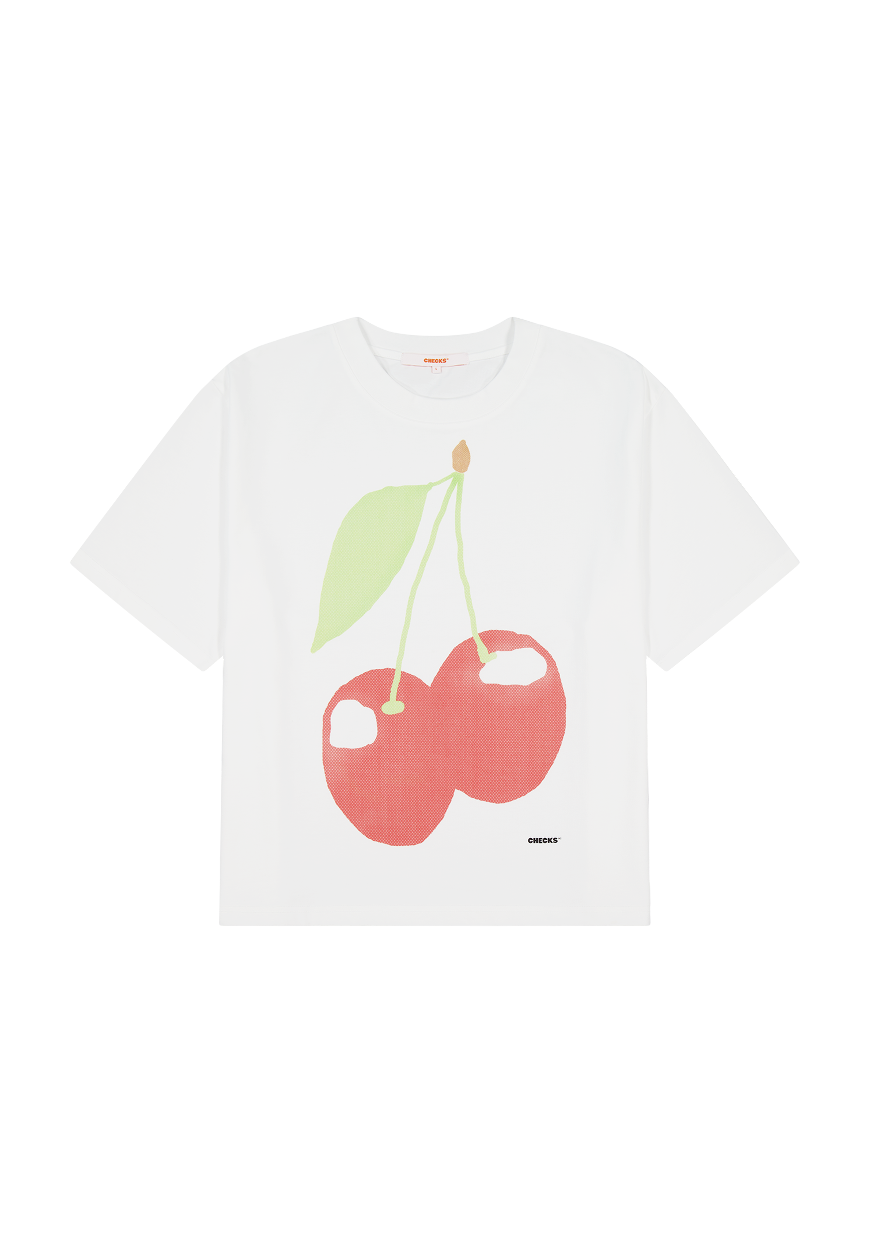 Cherries Tee White | CHECKS DOWNTOWN