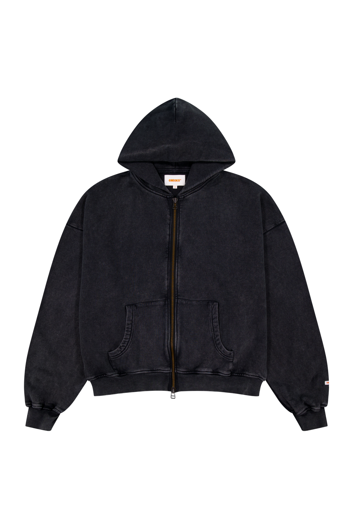 Lark Zip Hoodie Black Wash