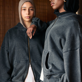 Lark Zip Hoodie Black Wash