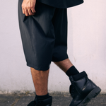 Hakama Shorts Black Wool | CHECKS DOWNTOWN