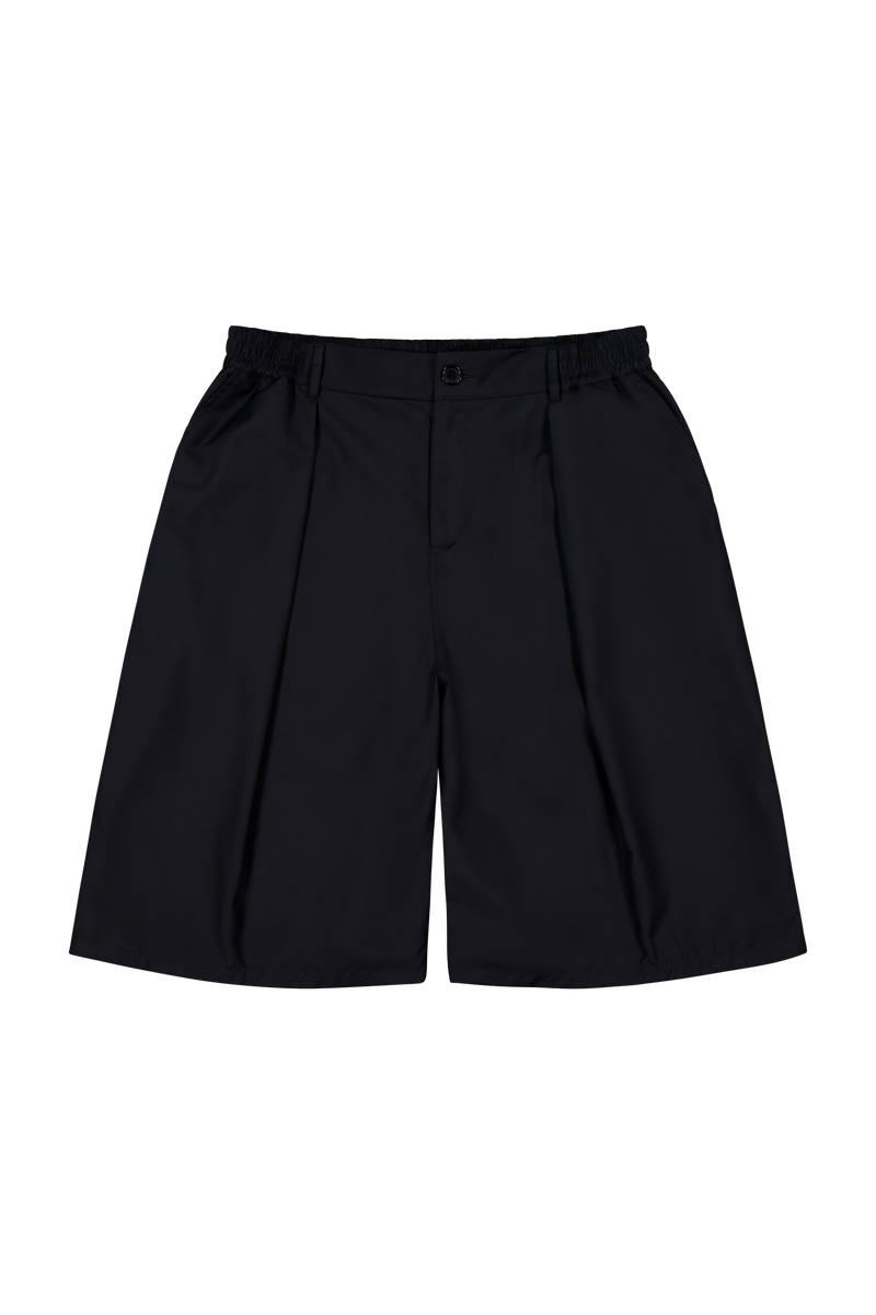 Hakama Shorts Black Wool | CHECKS DOWNTOWN