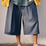 Hakama Shorts Charcoal Wool | CHECKS DOWNTOWN