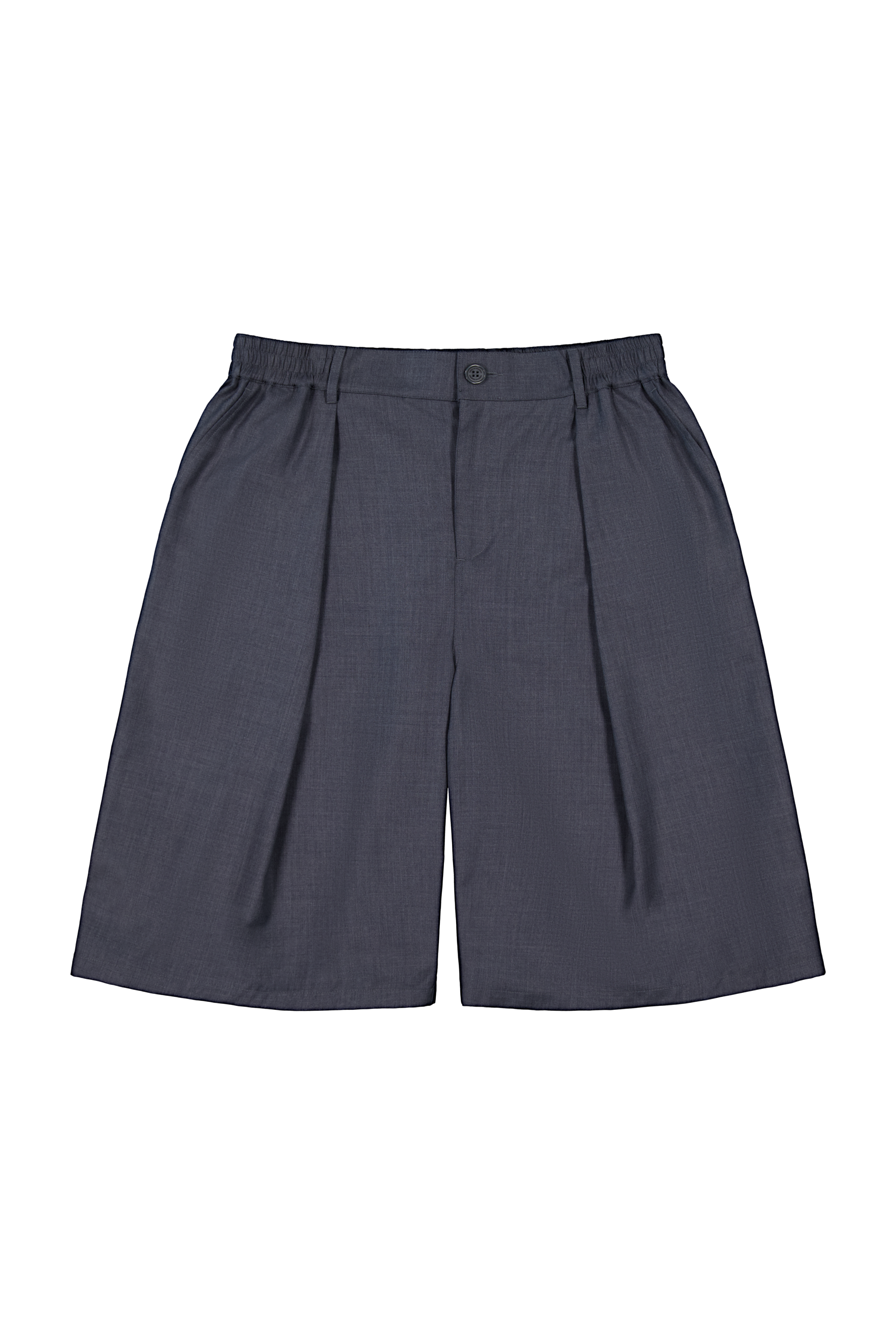 Hakama Shorts Charcoal Wool | CHECKS DOWNTOWN