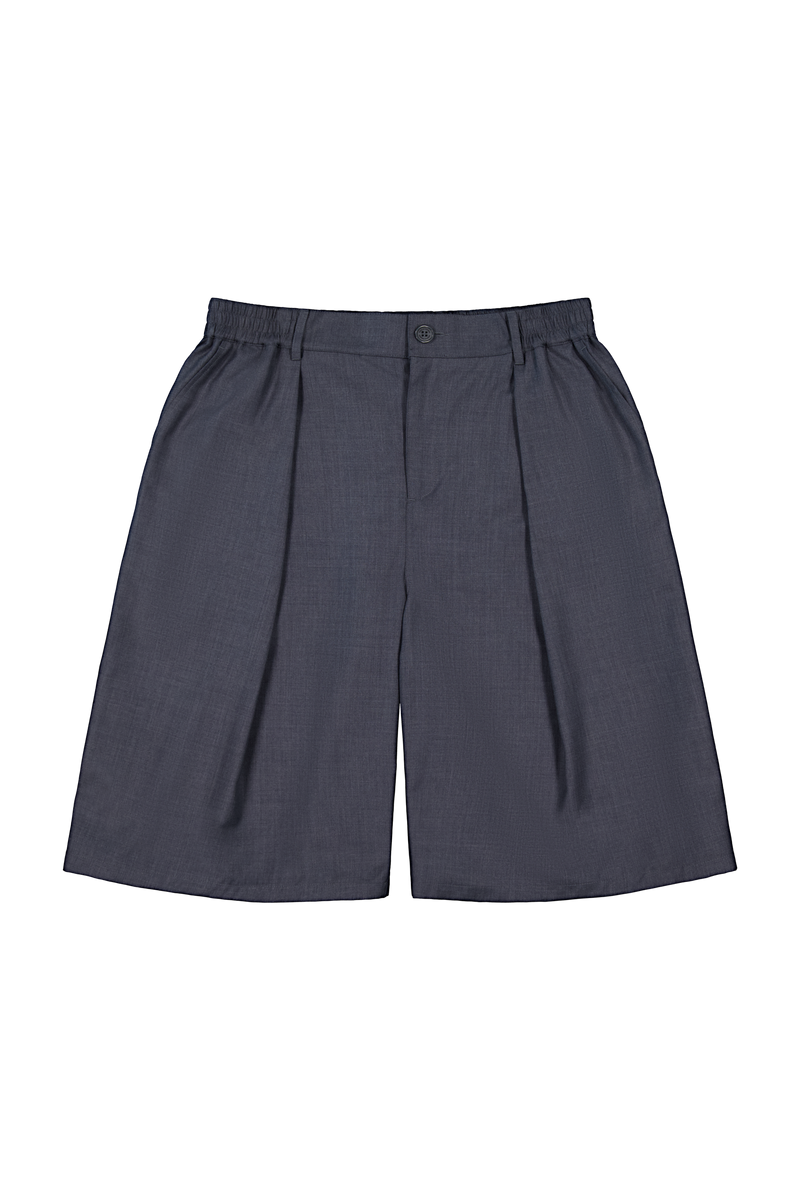 Hakama Shorts Charcoal Wool | CHECKS DOWNTOWN