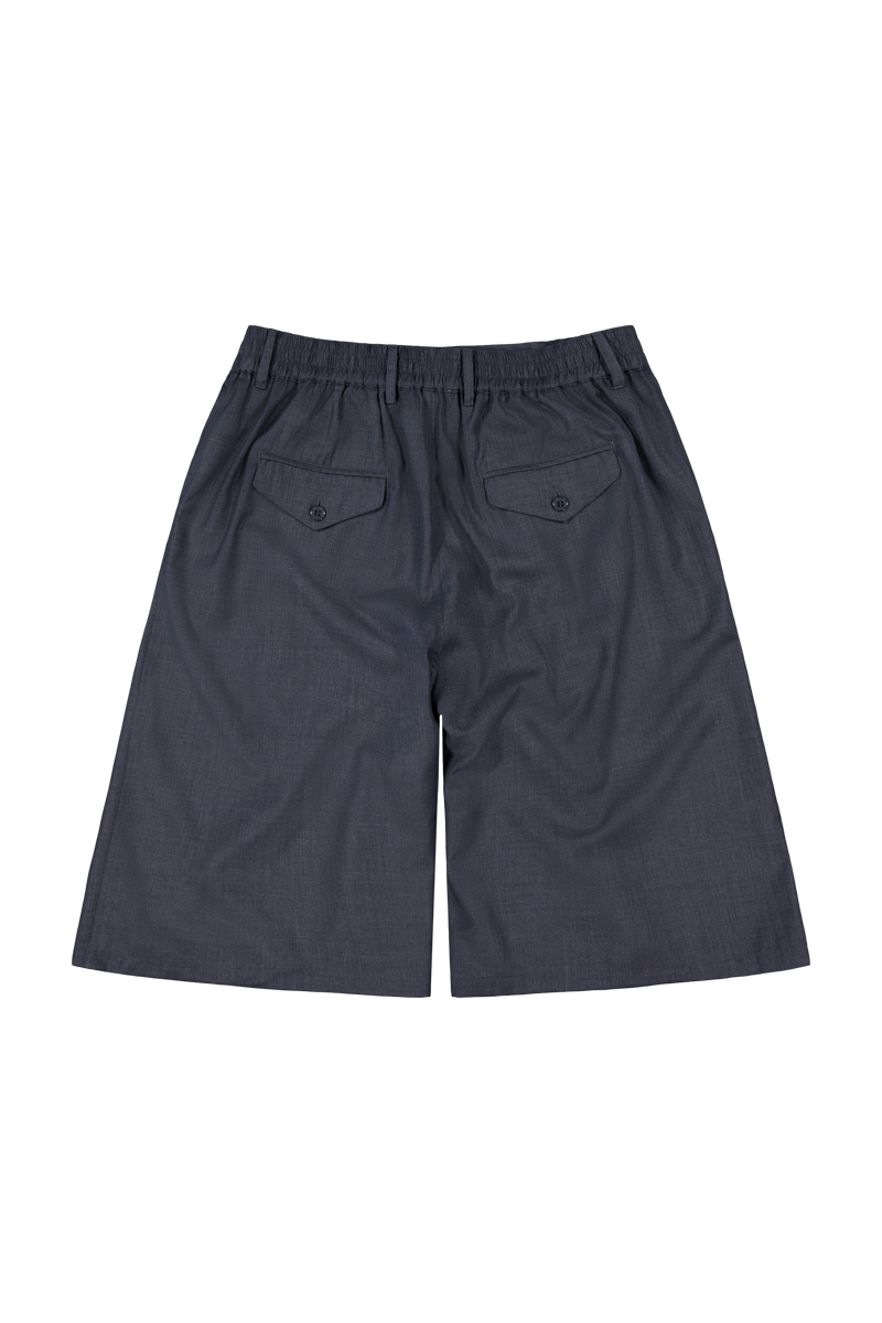 Hakama Shorts Charcoal Wool | CHECKS DOWNTOWN