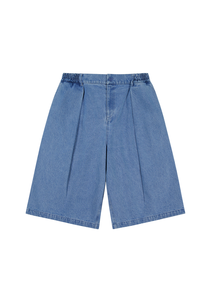 Hakama Shorts Washed Denim | CHECKS DOWNTOWN